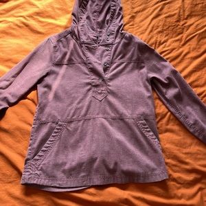 Prana Yoga Pullover Shelton Hemp Top XS Maroon